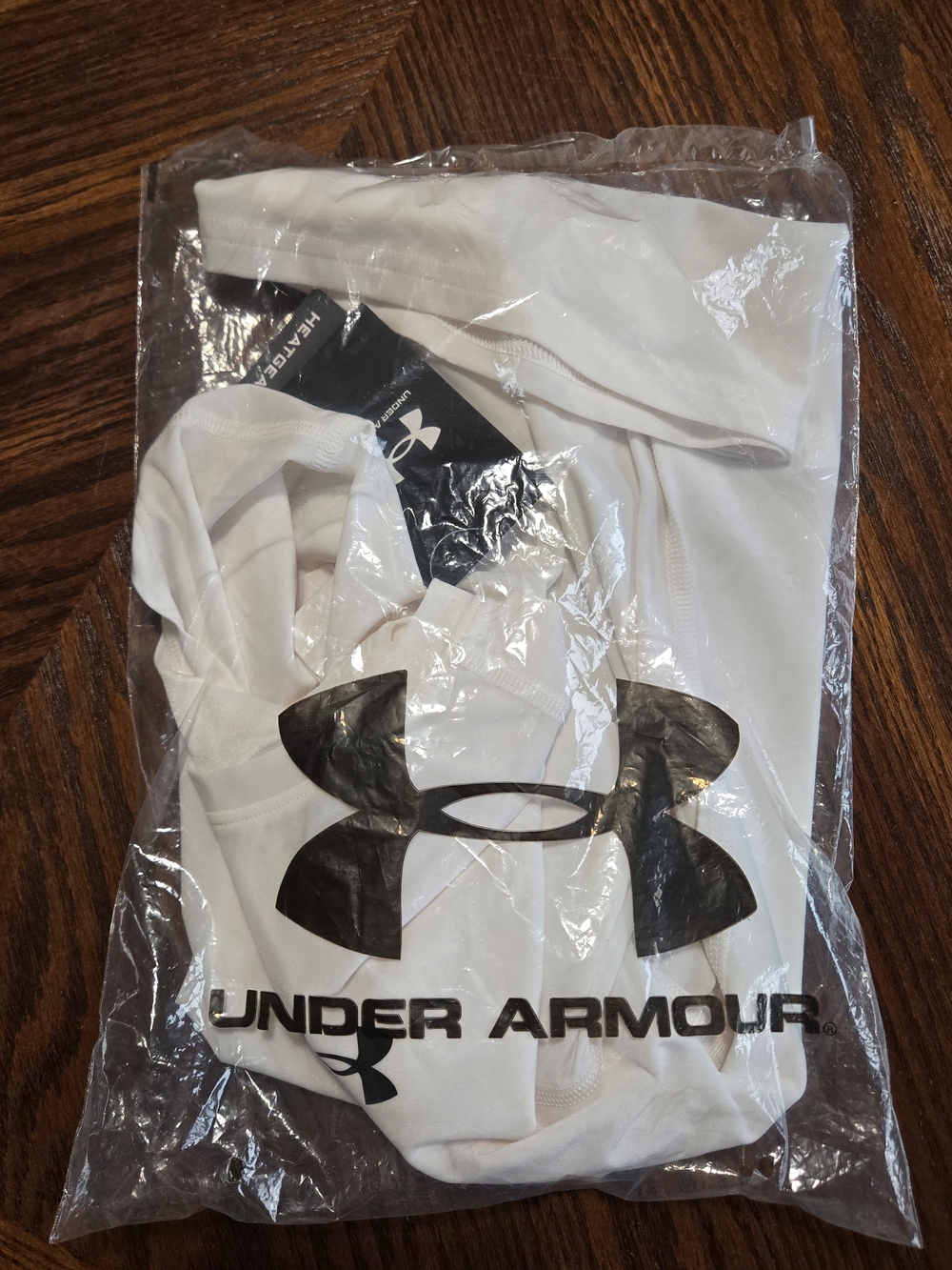 Under Armour HeatGear OG Compression Long Sleeve Top - White With Black Logo